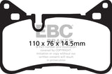 EBC 14 Mercedes-Benz C63 AMG (W204) 6.2 Redstuff Rear Brake Pads