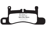 EBC 12-15 Porsche 911 (991) (Cast Iron Rotor only) 3.4 Carrera Redstuff Rear Brake Pads