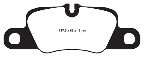 EBC 12-15 Porsche 911 (991) (Cast Iron Rotor only) 3.8 Carrera S Redstuff Rear Brake Pads