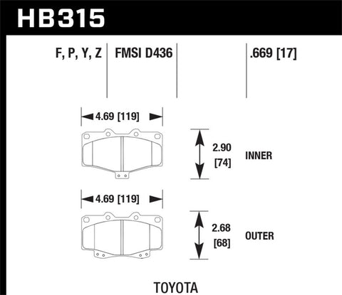 Hawk LTS Street Brake Pads