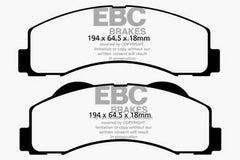 EBC 15+ Ford Expedition 3.5 Twin Turbo 2WD Extra Duty Front Brake Pads