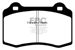 EBC 96-00 Lotus Esprit Turbo 2.0 Turbo GT3 Redstuff Front Brake Pads