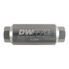 DeatschWerks 10AN Female 10 Micron 70mm Compact In-Line Fuel Filter Kit
