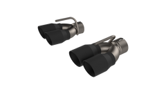 QTP 15-18 Dodge Challenger 6.2L/6.4L 304SS Screamer Exhaust 3in Quad Tip Adapter w/Black Tips