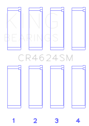 King Hyundai G4KE / G4KC (Size +075) Rod Bearings (Set of 4)