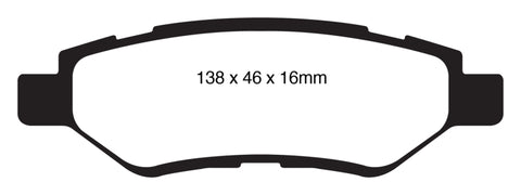 EBC 08-13 Cadillac CTS 3.0 Redstuff Rear Brake Pads