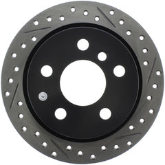 StopTech 14-15 Mini Cooper Base Slotted & Drilled Rear Left Rotor