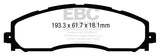 EBC 13+ Ford F250 (inc Super Duty) 6.2 (2WD) Greenstuff Rear Brake Pads