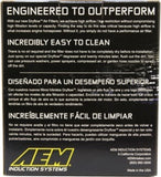 AEM 5.5in Base OD x 4.75in Top OD x 5in Height Conical Dryflow Air Filter