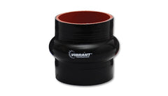 Vibrant 4 Ply Reinforced Silicone Hump Hose Connector - 4.5in I.D. x 3in long (BLACK)