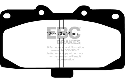 EBC 98-03 Nissan Skyline (R34) 2.5 GT (200) Greenstuff Front Brake Pads