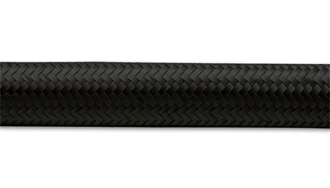 Vibrant -6 AN Black Nylon Braided Flex Hose (10 foot roll)