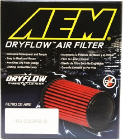 AEM 5.5in Base OD x 4.75in Top OD x 5in Height Conical Dryflow Air Filter