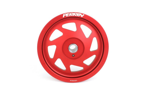 Perrin 2022 BRZ/86 / 19-22 Subaru WRX Lightweight Crank Pulley (FA/FB Eng w/Small Hub) - Red