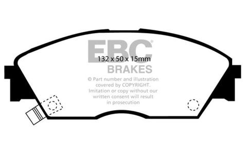 EBC 90-92 Honda Civic CRX 1.6 Si Yellowstuff Front Brake Pads