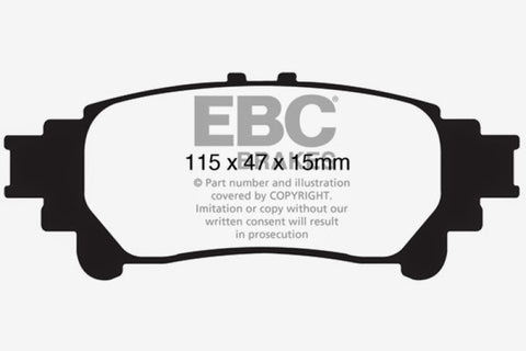 EBC 13+ Lexus GS350 3.5 RWD Ultimax2 Rear Brake Pads