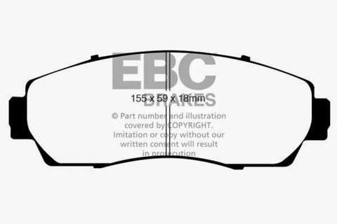 EBC 07-09 Acura RDX 2.3 Turbo Redstuff Front Brake Pads