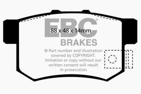 EBC 01-03 Acura CL 3.2 Redstuff Rear Brake Pads