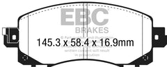 EBC 2018+ Subaru Crosstrek Yellowstuff Front Brake Pads