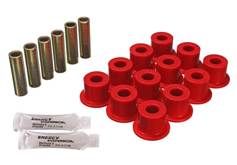 Energy Suspension 72-81 Scout II Red Front & Rear Leaf Spring Bushing Set