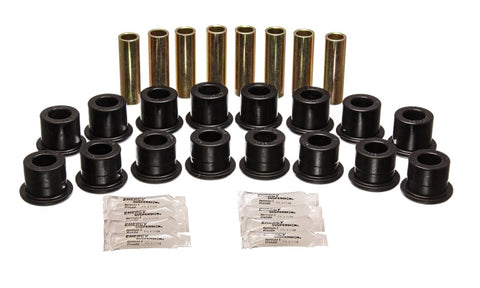 Energy Suspension 94-06 Hummer H1 Black Front & Rear End Control Arm Bushing Set