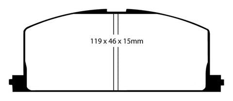 EBC 90-91 Toyota Celica 1.6 Yellowstuff Front Brake Pads