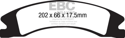 EBC 15+ Cadillac Escalade Ext/Esv 6.2 2WD Extra Duty Front Brake Pads
