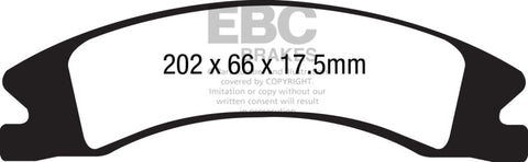 EBC 15+ Cadillac Escalade Ext/Esv 6.2 2WD Greenstuff Front Brake Pads