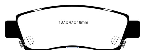 EBC 07+ Buick Enclave 3.6 Yellowstuff Rear Brake Pads