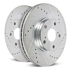 Power Stop 19-21 Genesis G70 Front Evolution Drilled & Slotted Rotors - Pair