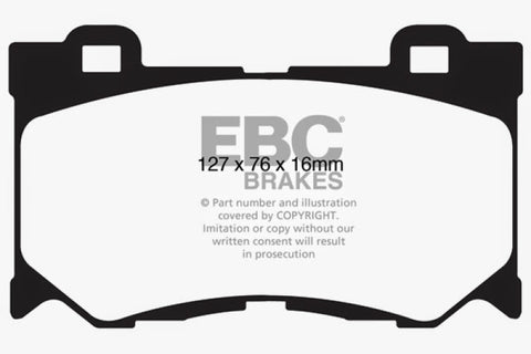 EBC 08-13 Infiniti FX50 5.0 Redstuff Front Brake Pads