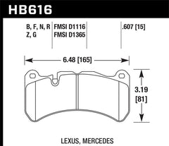 Hawk 08-09 Lexus IS-F Performance Ceramic Street Front Brake Pads