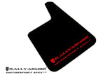 Rally Armor Universal Fit (No Hardware) Motorsport Spec Black UR Mud Flap w/ White Logo