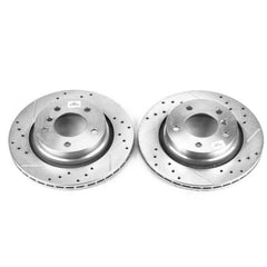 Power Stop 2000 BMW 323i Rear Evolution Drilled & Slotted Rotors - Pair