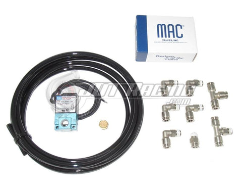 MAC 3 Port Boost Control Solenoid & Metal Push Lock Fitting Kit for Turbo Honda