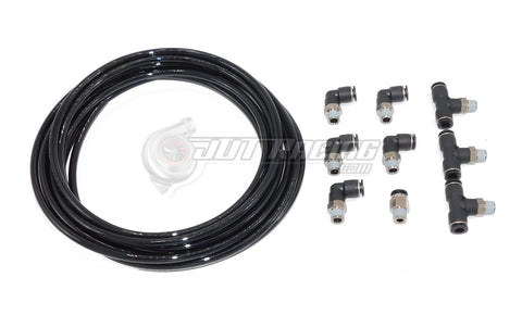 PUSH LOCK Black Vacuum Fitting Kit for Nissan 240SX S13 S14 S15 Turbo Wastegate