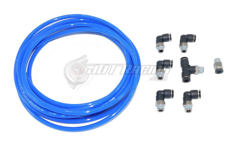 PUSH LOCK Blue Vacuum Fitting Kit Turbo Wastegate & Solenoid for Turbo Vehicles