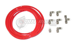 Nickel Plated PUSH LOCK Red Vacuum Fitting Kit for Turbo, Wastegate & Solenoid