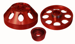 Torque Solution Lightweight Water Pump, Crank and Alternator Pulley Combo (Red): Hyundai Genesis Coupe 3.8 2010+