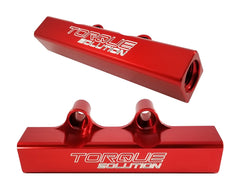 Torque Solution Top Feed Fuel Rails (Red): Subaru WRX 02-14, STI 07-18, LGT 07-12, FXT 06-13