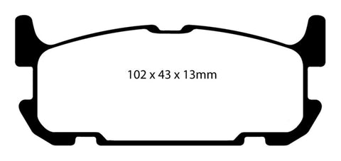 EBC 04-05 Mazda Miata MX5 1.8 (Sports Suspension) Yellowstuff Rear Brake Pads