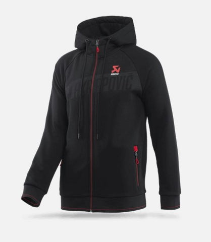 Akrapovic Mens Corpo Zip Hoodie Black - Large