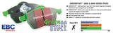 EBC 00-02 Ford Excursion 5.4 2WD Greenstuff Front Brake Pads