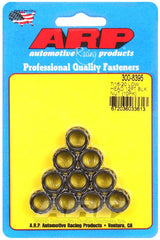 ARP 7/16in-20 Low Head .600 Flange OD 12pt Nut Kit 10/Kits #300-8395