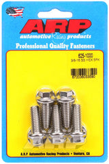 ARP 3/8-16 x 1.000 Hex 7/16 Wrenching SS Bolts (5/pkg) #625-1000