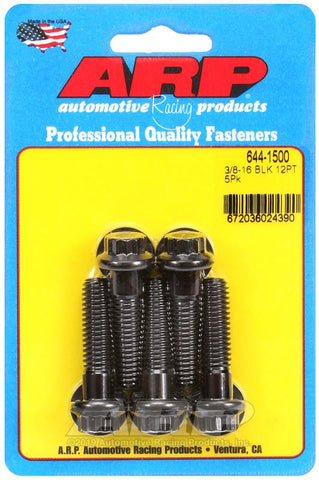 ARP 3/8 Inch -16 x 1.500 12pt 7/16 Wrenching Black Oxide Bolts (5/pkg) #644-1500
