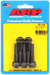 ARP M8 x 1.25 40mm Hex Black Oxide Bolts (5/pkg) #661-1005