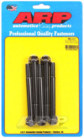 ARP M10 x 1.25 x 100 Hex Black Oxide Bolts (5/pkg) #663-1012