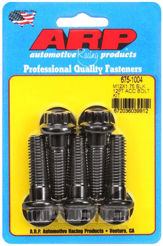 ARP M12 x 1.75 x 40 12pt Black Oxide Bolts (5/pkg) #675-1004