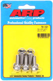 ARP M8 x 1.25 x 20 Hex SS Bolts (5/pkg) #761-1001